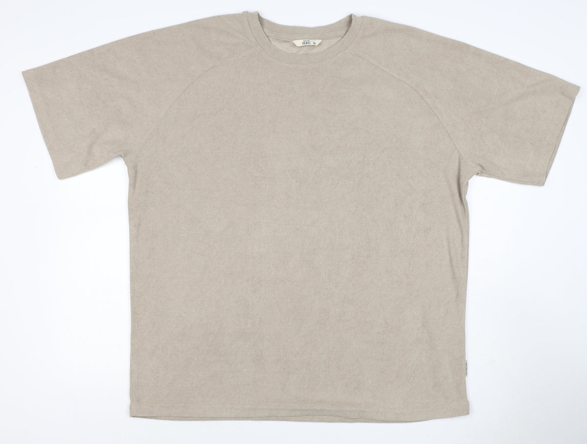 Redefined Rebel Unisex Adults Beige XL Basic Cotton Raglan T-Shirt