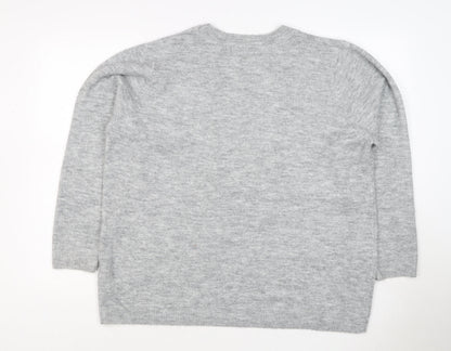 Bonmarché Women’s Grey Sequin Star Knit Jumper Size 20