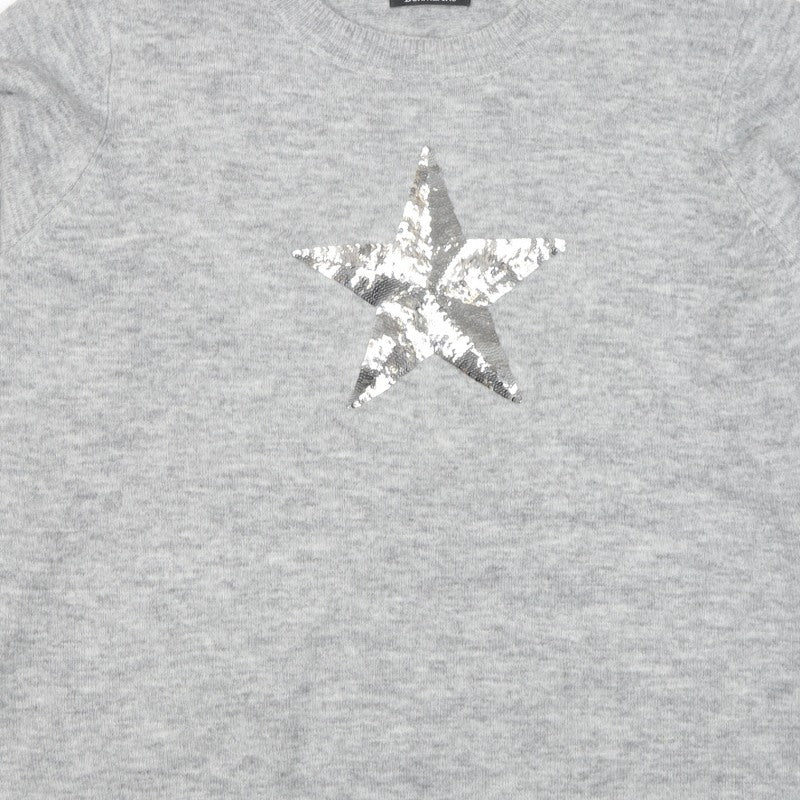 Bonmarché Women’s Grey Sequin Star Knit Jumper Size 20