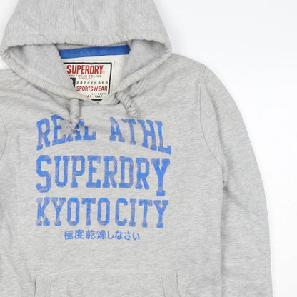 Superdry Men’s Grey L Pullover Hoodie Kyoto City Graphic Print