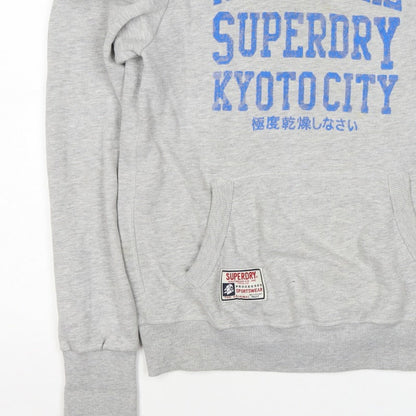Superdry Men’s Grey L Pullover Hoodie Kyoto City Graphic Print