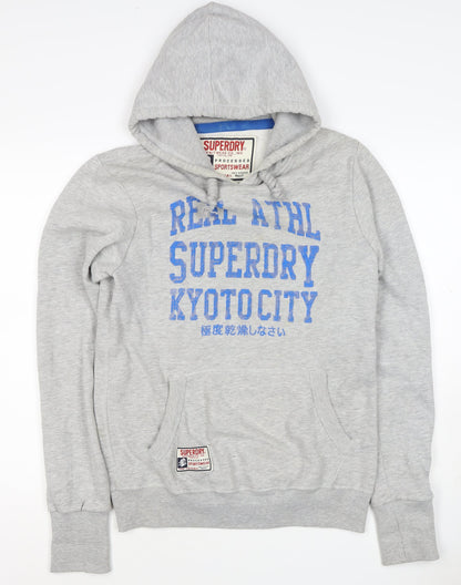 Superdry Men’s Grey L Pullover Hoodie Kyoto City Graphic Print