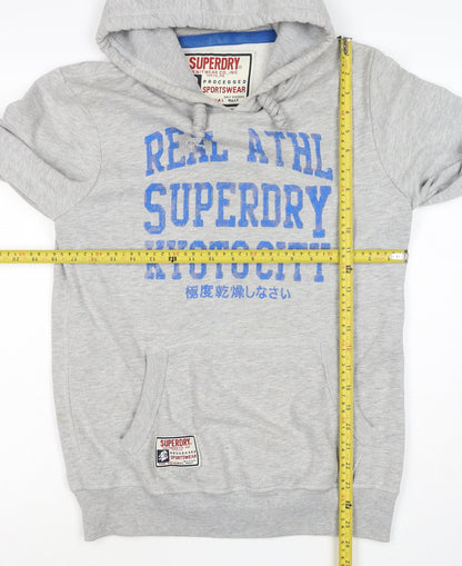 Superdry Men’s Grey L Pullover Hoodie Kyoto City Graphic Print