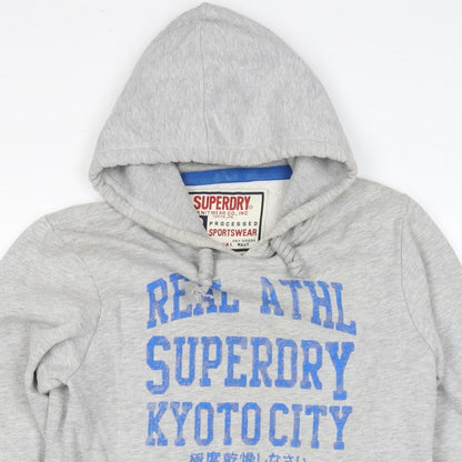 Superdry Men’s Grey L Pullover Hoodie Kyoto City Graphic Print