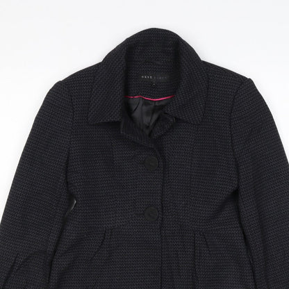 Next Woman Black Houndstooth Blazer Jacket UK 8 Single-Breasted