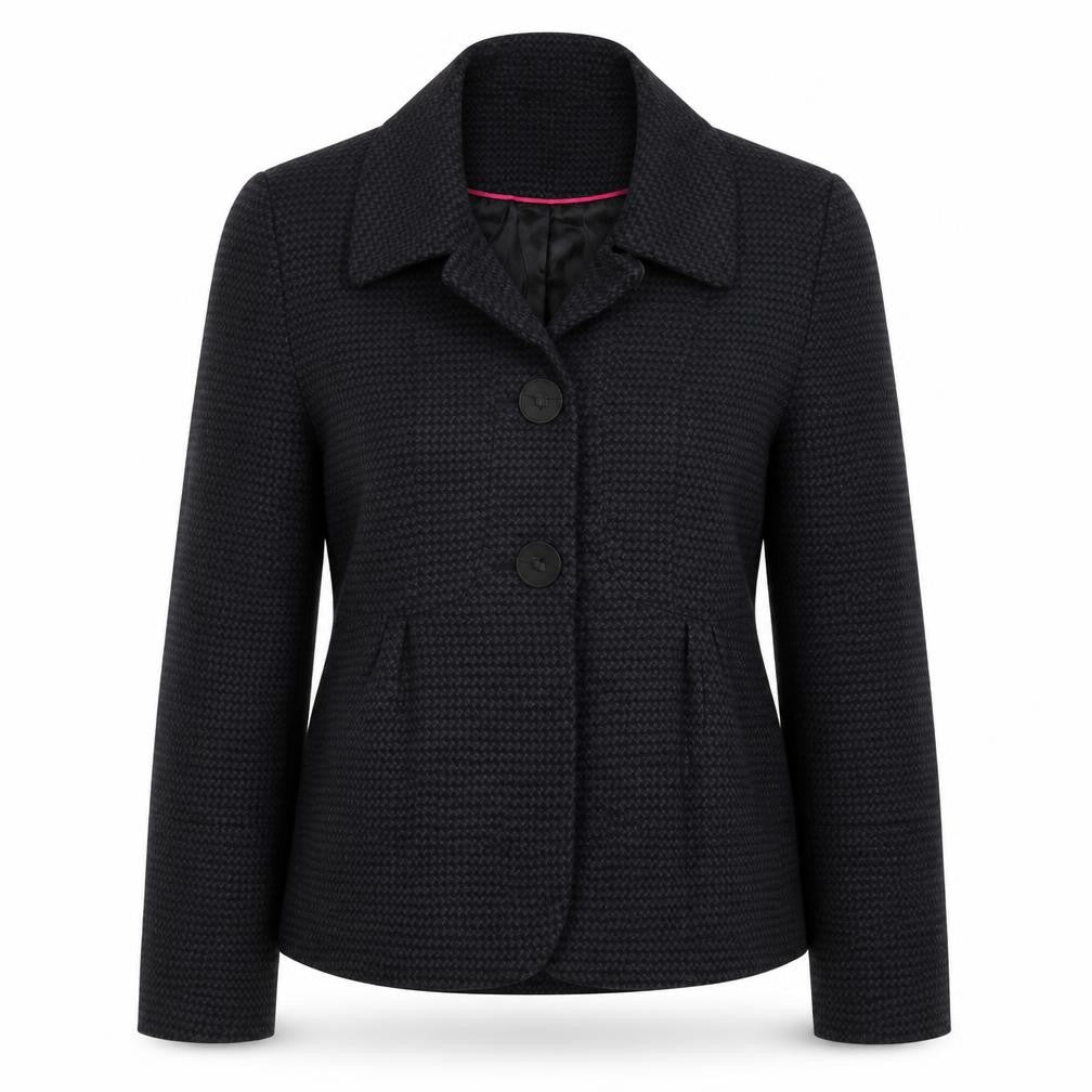 Next Woman Black Houndstooth Blazer Jacket UK 8 Single-Breasted