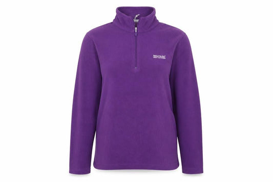 Regatta Women Purple UK 12 1/4 Zip Fleece Sweatshirt Outdoor
