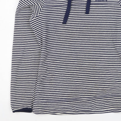 Brasher Women’s Blue Striped Fleece Pullover Hoodie UK 8 Lined