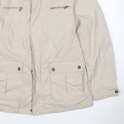 Marks and Spencer Men Beige Large Basic Jacket Zip Pockets