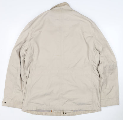 Marks and Spencer Men Beige Large Basic Jacket Zip Pockets