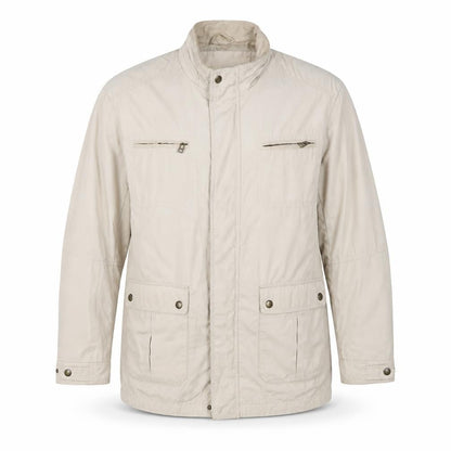 Marks and Spencer Men Beige Large Basic Jacket Zip Pockets