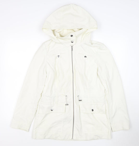 Marks and Spencer Women Ivory UK 10 Hooded Utility Parka Jacket
