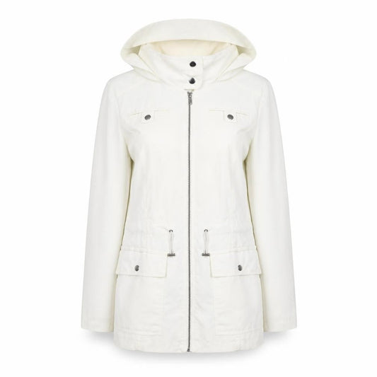Marks and Spencer Women Ivory UK 10 Hooded Utility Parka Jacket