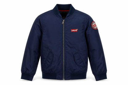 Levi's Boys Blue S 8-10 Years Bomber Jacket Nylon Logo Lined