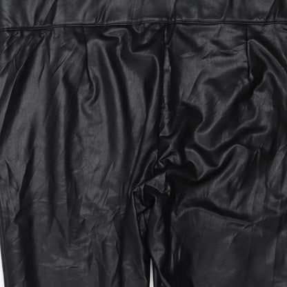 M&S Collection Women’s Black Faux Leather Leggings UK 20 Short