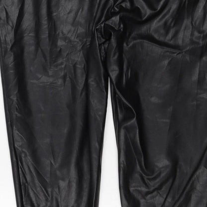 M&S Collection Women’s Black Faux Leather Leggings UK 20 Short