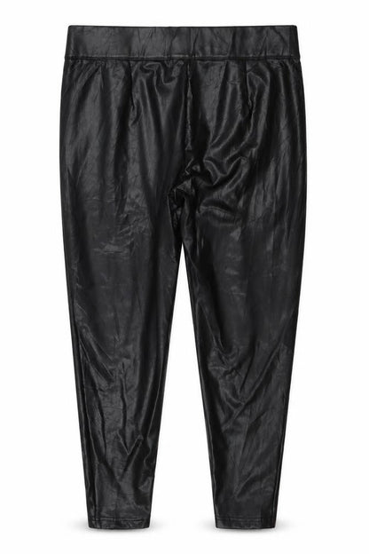 M&S Collection Women’s Black Faux Leather Leggings UK 20 Short