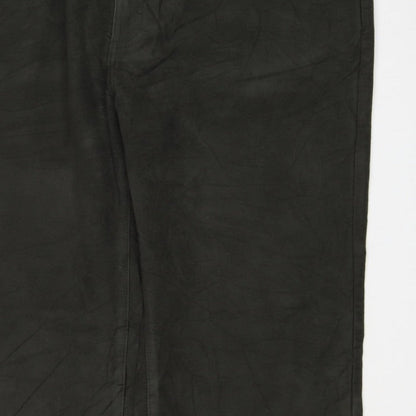 Marks & Spencer Men's Black 32/33 Cotton Straight Chino Trousers
