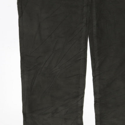 Marks & Spencer Men's Black 32/33 Cotton Straight Chino Trousers