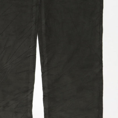 Marks & Spencer Men's Black 32/33 Cotton Straight Chino Trousers