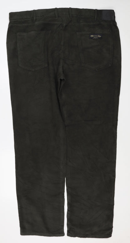 Marks & Spencer Men's Black 32/33 Cotton Straight Chino Trousers