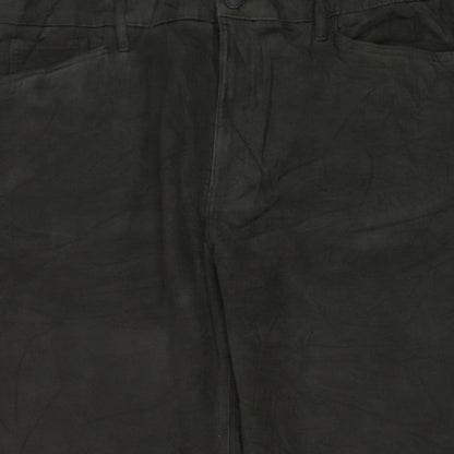 Marks & Spencer Men's Black 32/33 Cotton Straight Chino Trousers