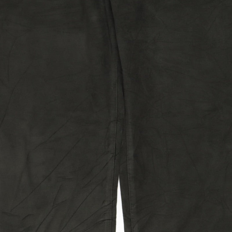 Marks & Spencer Men's Black 32/33 Cotton Straight Chino Trousers