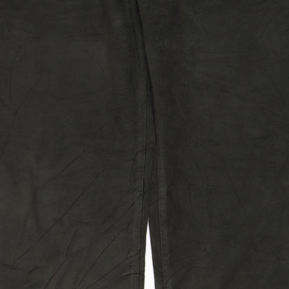 Marks & Spencer Men's Black 32/33 Cotton Straight Chino Trousers