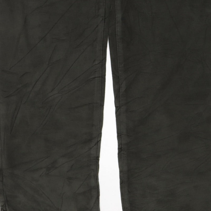 Marks & Spencer Men's Black 32/33 Cotton Straight Chino Trousers