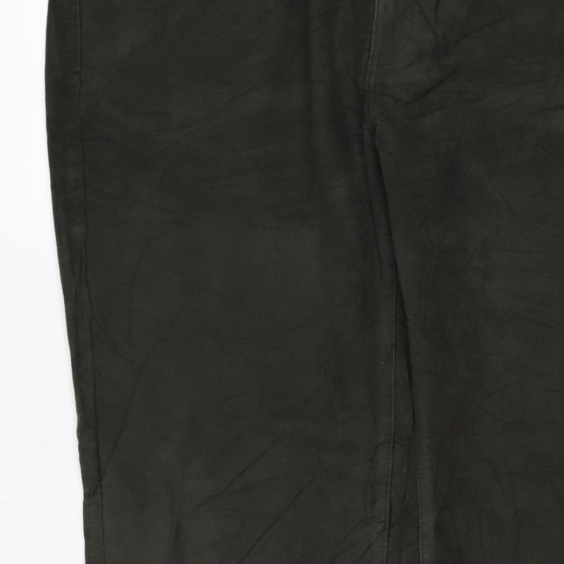Marks & Spencer Men's Black 32/33 Cotton Straight Chino Trousers