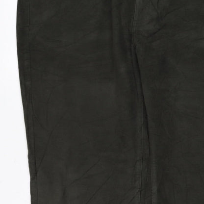 Marks & Spencer Men's Black 32/33 Cotton Straight Chino Trousers