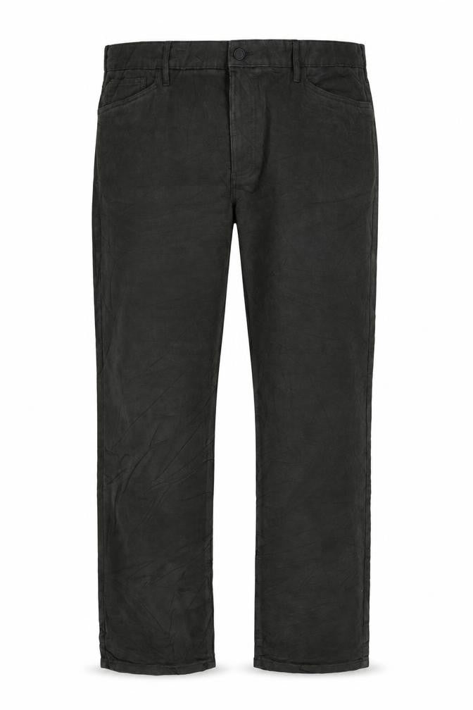Marks & Spencer Men's Black 32/33 Cotton Straight Chino Trousers