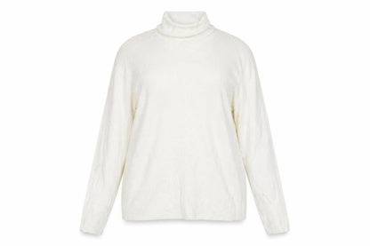 Marks & Spencer Women Ivory Size 20 Roll Neck Rib Knit Jumper