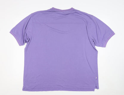 Slazenger Men’s Purple 2XL Crew Neck Logo Short Sleeve T-Shirt