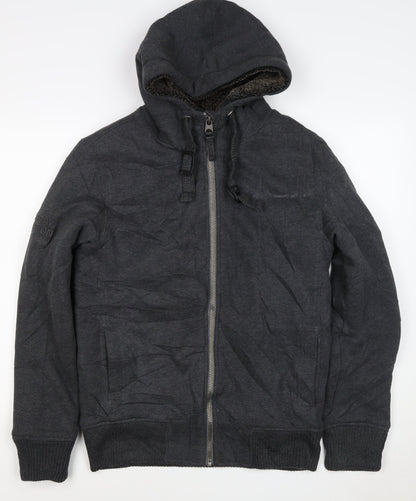 Superdry Men’s Black S Full Zip Sherpa Lined Expedition Hoodie