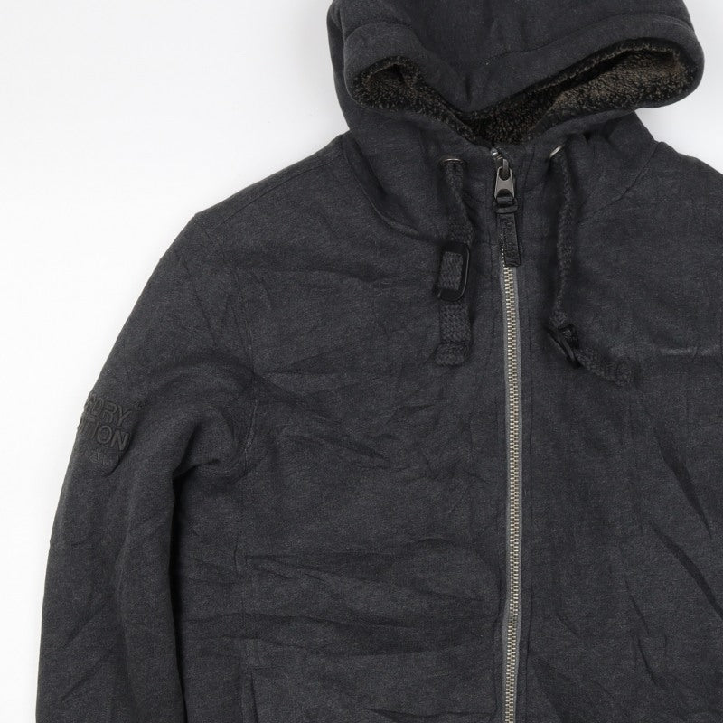 Superdry Men’s Black S Full Zip Sherpa Lined Expedition Hoodie
