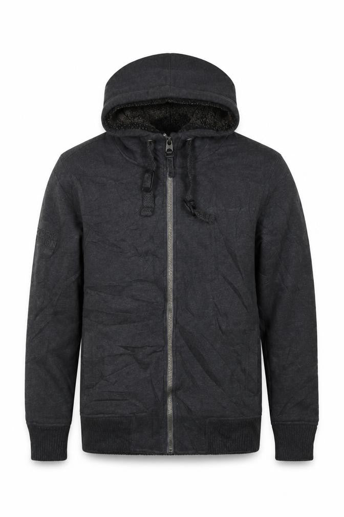 Superdry Men’s Black S Full Zip Sherpa Lined Expedition Hoodie