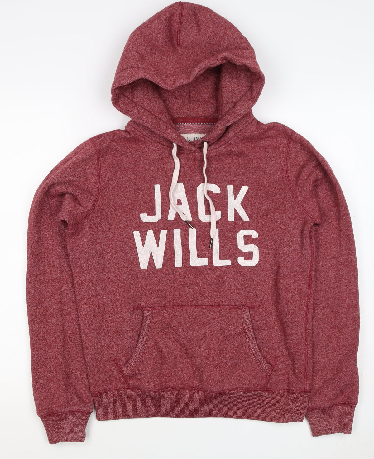 Jack Wills Women’s Red UK 10 Pullover Hoodie Logo Pockets