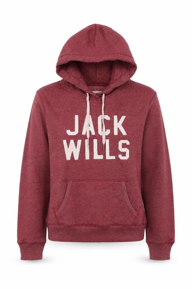 Jack Wills Women’s Red UK 10 Pullover Hoodie Logo Pockets