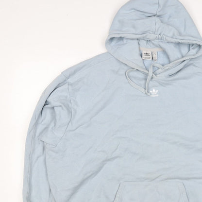 Adidas Originals Women’s Blue Logo Pullover Hoodie UK 16-18 L