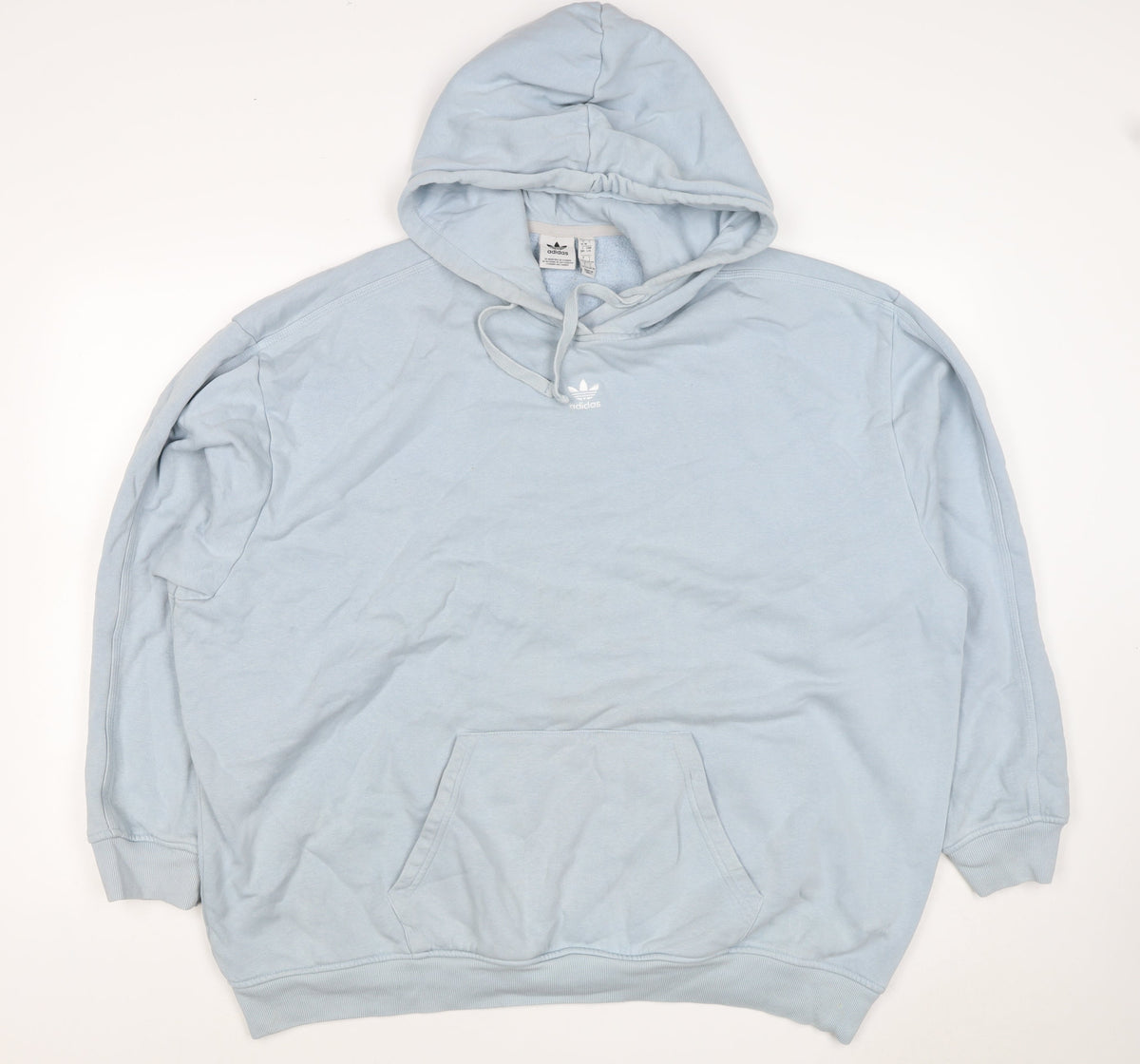 Adidas Originals Women’s Blue Logo Pullover Hoodie UK 16-18 L