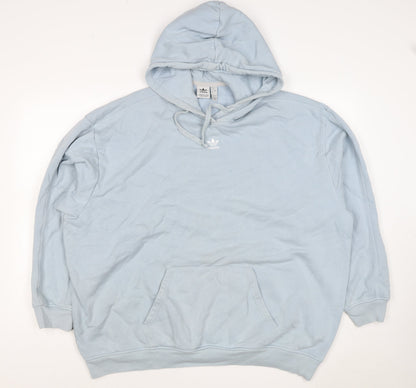 Adidas Originals Women’s Blue Logo Pullover Hoodie UK 16-18 L