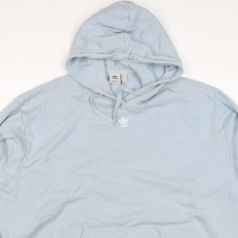 Adidas Originals Women’s Blue Logo Pullover Hoodie UK 16-18 L
