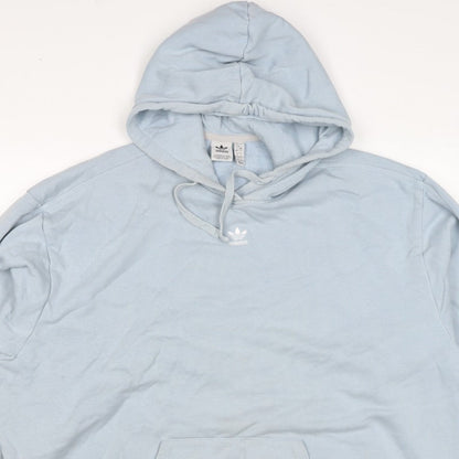 Adidas Originals Women’s Blue Logo Pullover Hoodie UK 16-18 L