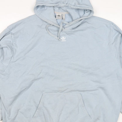 Adidas Originals Women’s Blue Logo Pullover Hoodie UK 16-18 L