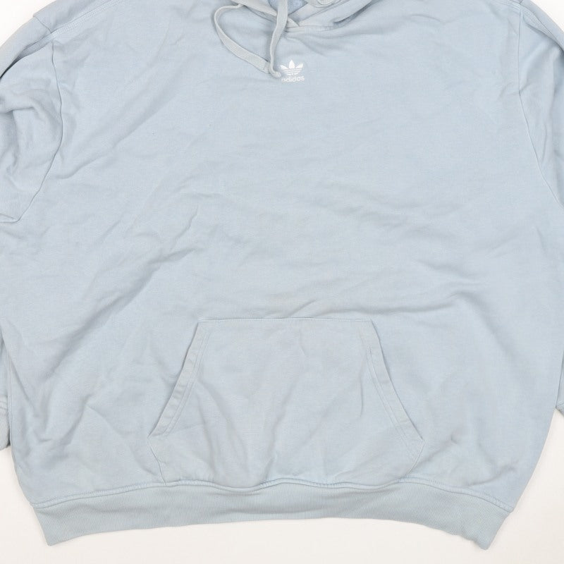Adidas Originals Women’s Blue Logo Pullover Hoodie UK 16-18 L