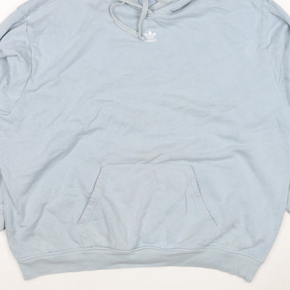 Adidas Originals Women’s Blue Logo Pullover Hoodie UK 16-18 L