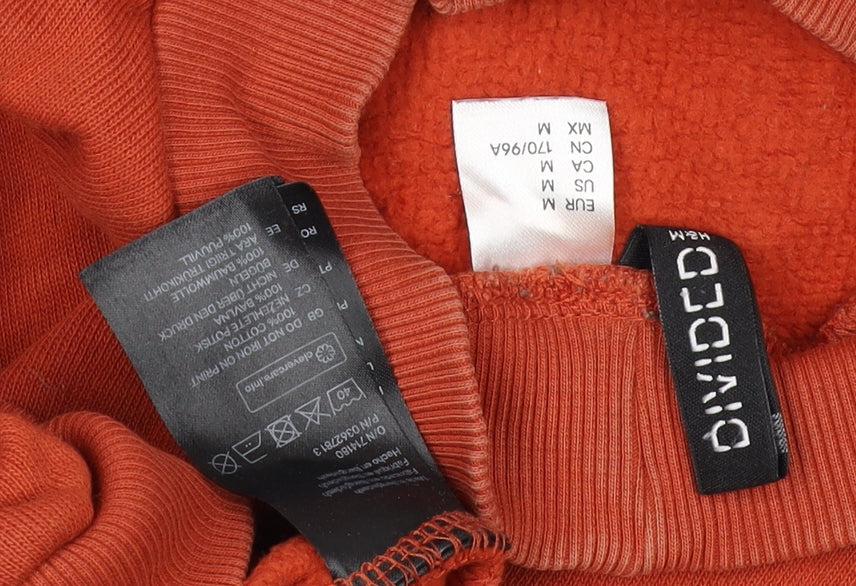 Dondup Womens Orange M Los Angeles Graphic Mock Neck Sweatshirt