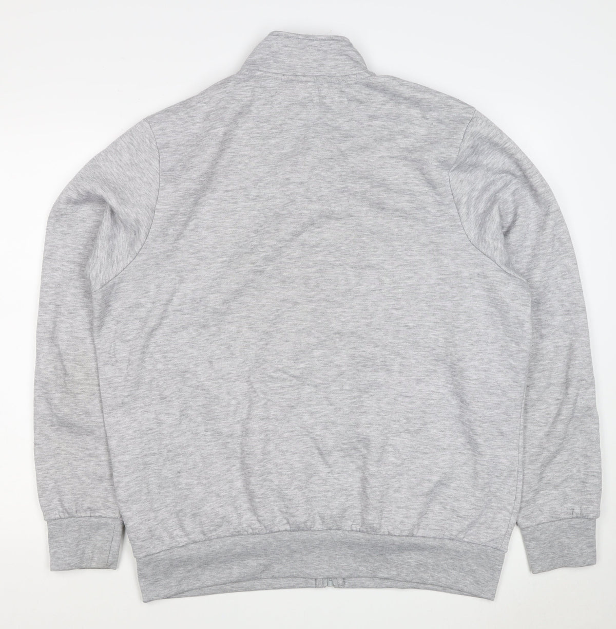 Slazenger Men’s Grey L Full Zip High Neck Logo Sweatshirt