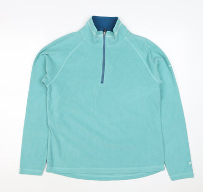 Trespass Women's Blue UK 14 L Half Zip Fleece Pullover Sweatshirt
